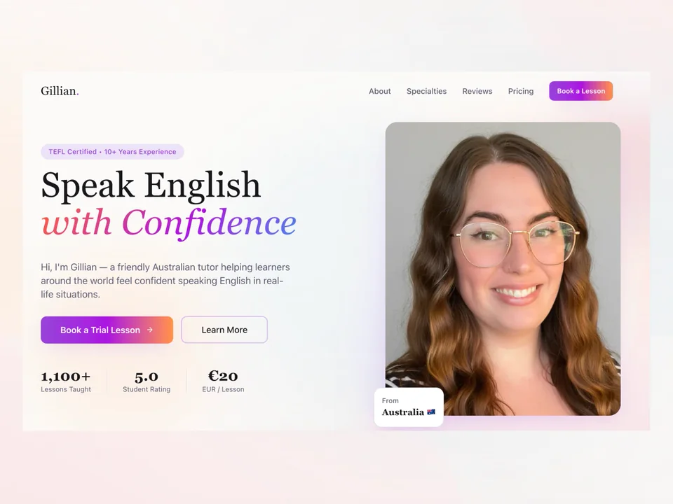 English Tutor Website